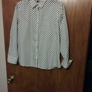 Land's End poke a dot shirt